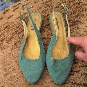 Women's Teal Slingback Basinger Flats